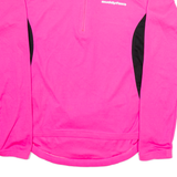 MUDDYFOX Cycling Womens Jersey Pink Long Sleeve 1/2 Zip UK 10