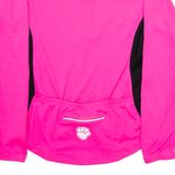 MUDDYFOX Cycling Womens Jersey Pink Long Sleeve 1/2 Zip UK 10