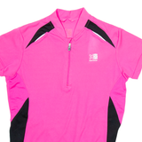 KARRIMOR Cycling Womens Jersey Pink 1/4 Zip S