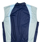 BRUNEX Cycling Mens Jersey Blue Sleeveless 1/4 Zip 2XL