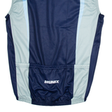 BRUNEX Cycling Mens Jersey Blue Sleeveless 1/4 Zip 2XL