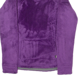 THE NORTH FACE Faux Fur Womens Jumper Purple 1/4 Zip XS