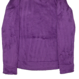 THE NORTH FACE Faux Fur Womens Jumper Purple 1/4 Zip XS