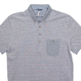 TED BAKER Mens Polo Shirt Grey Striped M