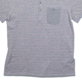 TED BAKER Mens Polo Shirt Grey Striped M