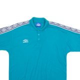 UMBRO Mens Polo Shirt Blue L