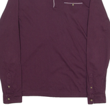 TED BAKER Mens Polo Shirt Maroon Long Sleeve S