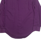 CALVIN KLEIN Slim Fit Mens Plain Shirt Purple Long Sleeve S
