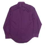 CALVIN KLEIN Slim Fit Mens Plain Shirt Purple Long Sleeve S