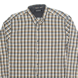 DKNY Mens Shirt Grey Check Long Sleeve XL