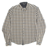 DKNY Mens Shirt Grey Check Long Sleeve XL