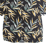 BURTON Mens Shirt Black Floral Short Sleeve M