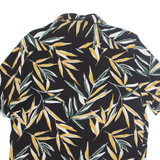 BURTON Mens Shirt Black Floral Short Sleeve M
