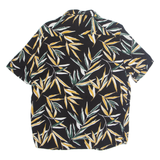 BURTON Mens Shirt Black Floral Short Sleeve M