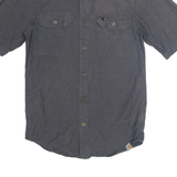 CARHARTT Relaxed Fit Mens Plain Shirt Grey Short Sleeve S