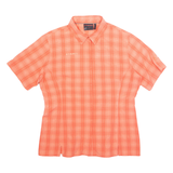 MAMMUT Womens Shirt Pink Check Short Sleeve L