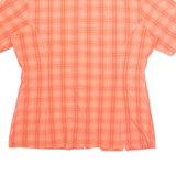 MAMMUT Womens Shirt Pink Check Short Sleeve L
