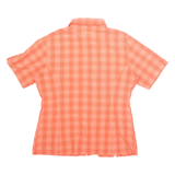 MAMMUT Womens Shirt Pink Check Short Sleeve L
