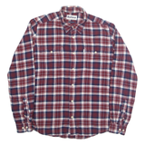 BARBOUR Mens Shirt Maroon Check Long Sleeve M