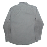 DKNY Mens Plain Shirt Grey Long Sleeve L