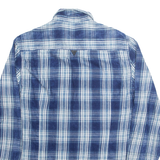GUESS Mens Shirt Blue Check Long Sleeve M
