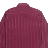 TIMBERLAND Mens Shirt Red Pinstripe Long Sleeve XL
