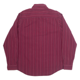 TIMBERLAND Mens Shirt Red Pinstripe Long Sleeve XL