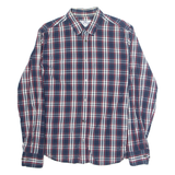 LEVI'S Mens Shirt Blue Check Long Sleeve M