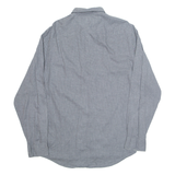 TOMMY HILFIGER Mens Shirt Grey Spotted Long Sleeve L