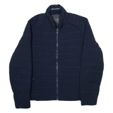 MICHAEL KORS Down Insulated Mens Quilted Jacket Blue Nylon S