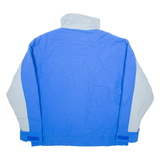 WOOLRICH Mens Raincoat Blue Nylon Colourblock L