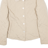 CALVIN KLEIN Sherpa Lined Womens Quilted Jacket Beige M
