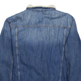EXPRESS Mens Sherpa Lined Denim Jacket Blue XL