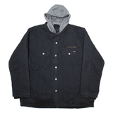 DICKIES Mens Parka Coat Black Hooded 2XL