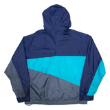 NIKE Mens Pullover Jacket Blue Nylon Colourblock XL