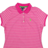 U.S POLO ASSN. Mens Polo Shirt Pink Striped L