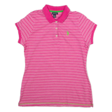 U.S POLO ASSN. Mens Polo Shirt Pink Striped L