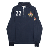 MADDISON WEEKEND Mens Polo Shirt Blue 80s Long Sleeve S