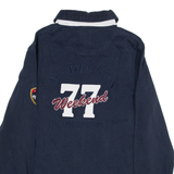 MADDISON WEEKEND Mens Polo Shirt Blue 80s Long Sleeve S