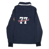 MADDISON WEEKEND Mens Polo Shirt Blue 80s Long Sleeve S