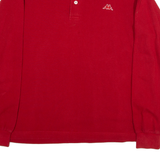 KAPPA Mens Polo Shirt Red Long Sleeve S