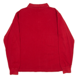 KAPPA Mens Polo Shirt Red Long Sleeve S