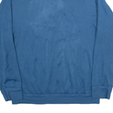 ORO TRICOT Mens Polo Shirt Blue Long Sleeve L