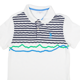 U.S POLO ASSN. Mens Polo Shirt White Striped XS