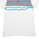 U.S POLO ASSN. Mens Polo Shirt White Striped XS