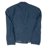 Vintage LAGOON Mens Blazer Jacket Blue 90s Crazy Pattern M