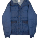 LEVI'S Mens Puffer Jacket Blue Hooded L