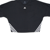 ADIDAS Cropped Womens T-Shirt Black M