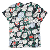 ADIDAS Floral Womens T-Shirt Green UK 6