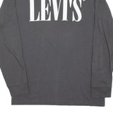 LEVI'S Relaxed Fit Mens T-Shirt Grey Long Sleeve XS